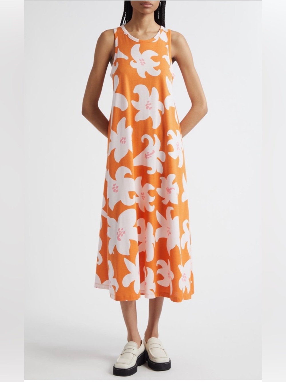 Worn 1x excellent condition Marimekko Liplatus Velinarisissi floral cotton midi